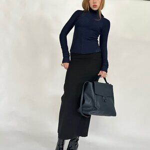 Haider Ackerman extra long sleeve blue striped top